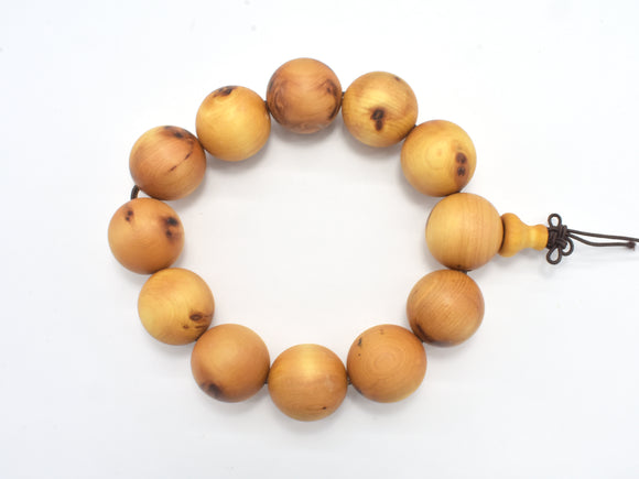 Cedar Wood Beads, Thuja Sutchuenensis, 20mm Round Beads-Wood-BeadBeyond