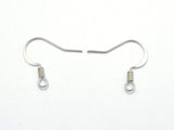 100pcs Flat Fishhook Earwire, Earring Hooks, Silver Plated, 15x10mm, 2mm Coil-Metal Findings & Charms-BeadBeyond