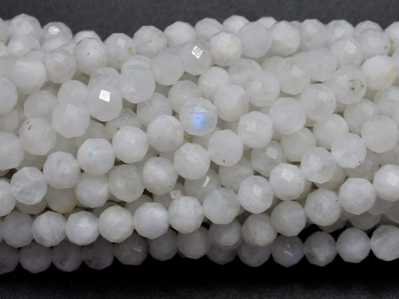 White Moonstone Beads, 4mm Micro Faceted-Gems: Round & Faceted-BeadBeyond
