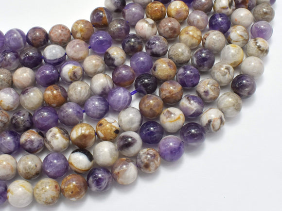 Chevron Amethyst Beads, 8mm Round-Gems: Round & Faceted-BeadBeyond