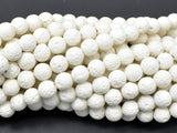 White Lava Beads, 8mm Round Beads, 14.5 Inch-Gems: Round & Faceted-BeadBeyond