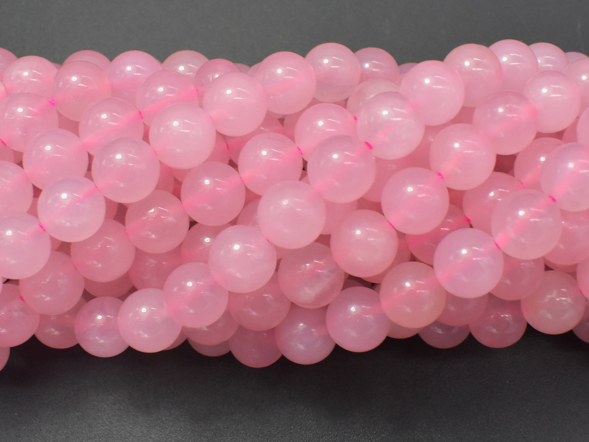 Pink Round Lava Rock Beads 8mm (LAV160)