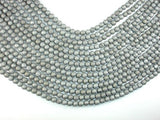 Druzy Agate Beads, Silver Gray Geode Beads, 6mm Round Beads-Agate: Round & Faceted-BeadBeyond