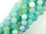 Banded Agate Beads, Light Blue, 10mm Round Beads-Agate: Round & Faceted-BeadBeyond