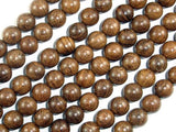 Gold Phoebe Ebony Beads, Gold Wire Sandalwood, 8mm Round Beads-Wood-BeadBeyond