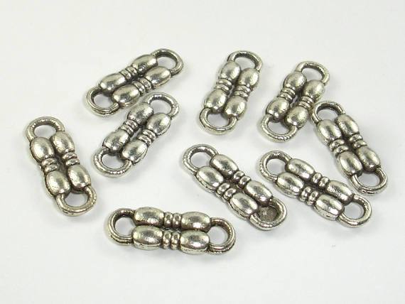 Metal Links, Connector Links, Zinc Alloy, Antique Silver Tone 20pcs-Metal Findings & Charms-BeadBeyond