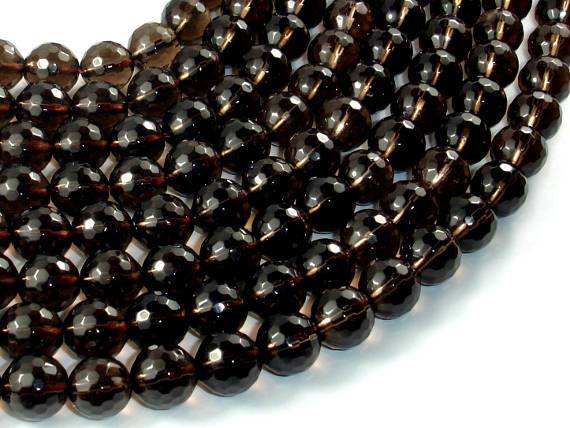 Smoky Quartz Beads, 10mm Faceted Round Beads-Gems: Round & Faceted-BeadBeyond