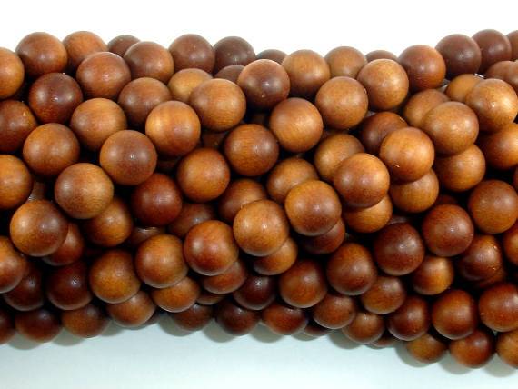 Sandalwood Beads, 8mm Round Beads-Wood-BeadBeyond