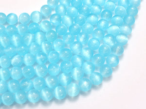 Selenite - Blue, 8mm (8.5mm) Round-BeadBeyond