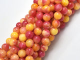 Jade - Yellow & Orange, 8mm Round-BeadBeyond