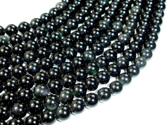 Rainbow Obsidian Beads, 6mm Round Beads-BeadBeyond