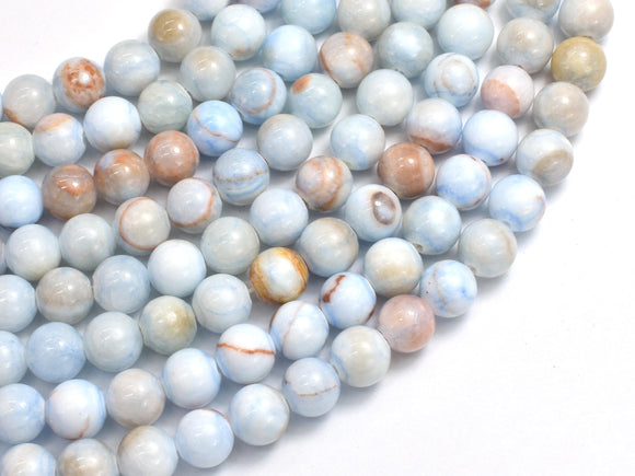 Jade - Light Blue, 8mm Round-BeadBeyond