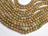 Chinese Unakite Beads, Round, 8mm-BeadBeyond