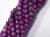 Gray Picture Jasper - Purple, 8mm (8.5mm)-BeadBeyond