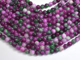 Jade - Ruby & Green, 6mm Round-BeadBeyond