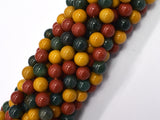 Alashan Agate-Green / Yellow / Red, 8mm-BeadBeyond