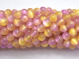 Selenite - Pink & Yellow, 8mm (8.5mm)-BeadBeyond