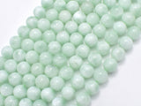 Green Angelite Beads, 8mm Round-BeadBeyond