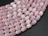 Selenite, Gypsum, Pink, 6x9mm Tube-BeadBeyond