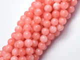 Jade - Salmon Pink, 8mm Round-BeadBeyond