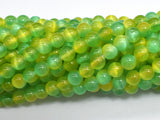 Selenite - Green & Yellow, 6mm (6.5mm)-BeadBeyond