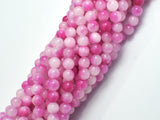 Jade - Pink & White, 6mm Round-BeadBeyond