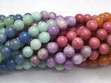 Mixed Stone, Rhodonite, Amazonite, Aventurine, Lepidolite, 8mm (8.6mm)-BeadBeyond