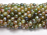 Mystic Coated Rainbow Agate, 8mm Faceted Round-BeadBeyond