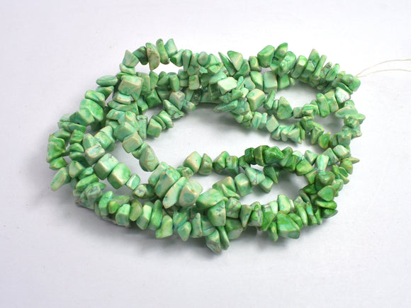 Turquoise Howlite, 4mm - 9mm Chips Beads, 34 Inch-BeadBeyond