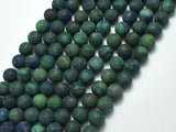Matte Azurite Malachite Beads, 8mm Round Beads-BeadBeyond