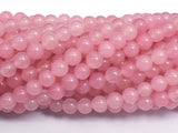 Jade - Pink, 6mm (6.5mm) Round-BeadBeyond