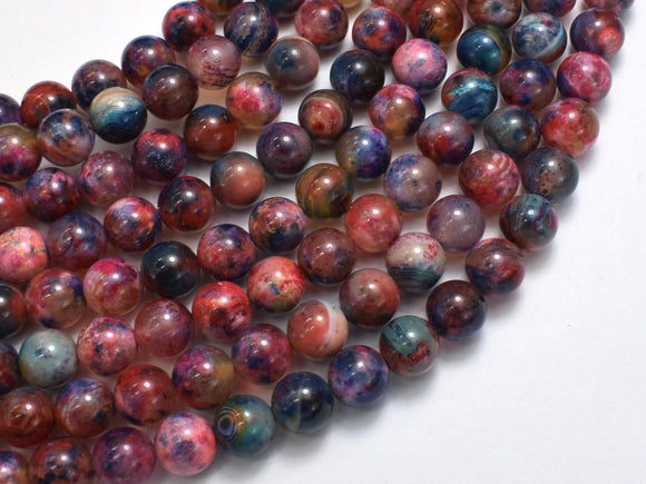 Agate - Multi Color, 8mm Round-BeadBeyond