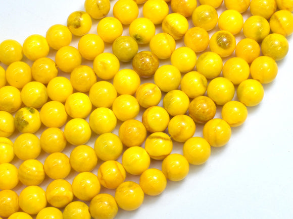 Jade - Yellow, 8mm Round-BeadBeyond