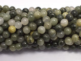 Green Line Quartz, 6mm Round Beads-BeadBeyond