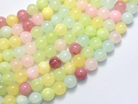 Jade - Multi Color, 8mm (8.5mm) Round-BeadBeyond