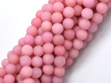 Matte Jade - Rose Pink, 8mm Round-BeadBeyond