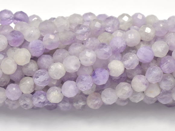 Lavender Amethyst, Lavender Jade, 4mm Micro Faceted Round-BeadBeyond