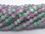 Selenite - Green & Purple, 6mm (6.5mm)-BeadBeyond