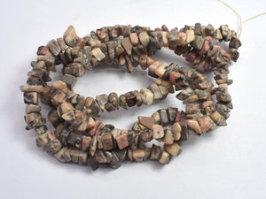 Pink Zebra Jasper, 4-9 Chips Beads, 34 Inch-BeadBeyond