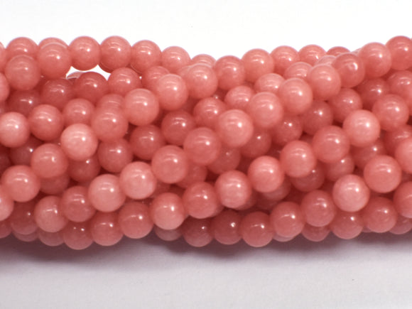 Malaysia Jade - Peach Pink, 4mm (4.5mm), Round-BeadBeyond