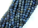 Dumortierite, 4mm Round Beads-BeadBeyond