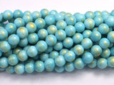 Mashan Jade - Blue, 8mm (8.5mm) Round-BeadBeyond