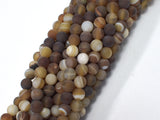 Matte Banded Agate, 6mm Round Beads-BeadBeyond