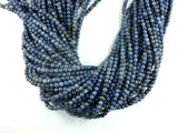 Dumortierite, 4mm Round Beads-BeadBeyond