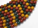 Alashan Agate-Green / Yellow / Red, 8mm-BeadBeyond