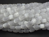 Selenite, Gypsum, White, 6x9mm Tube-BeadBeyond