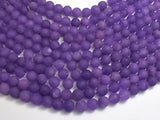 Matte Jade - Purple, 8mm Round-BeadBeyond