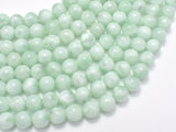 Green Angelite Beads, 8mm Round-BeadBeyond