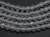 White Topaz Beads, 3mm (2.8mm) Micro Faceted Round-BeadBeyond