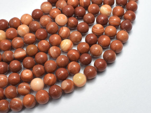 Red Malachite Beads, Round, 8mm-BeadBeyond